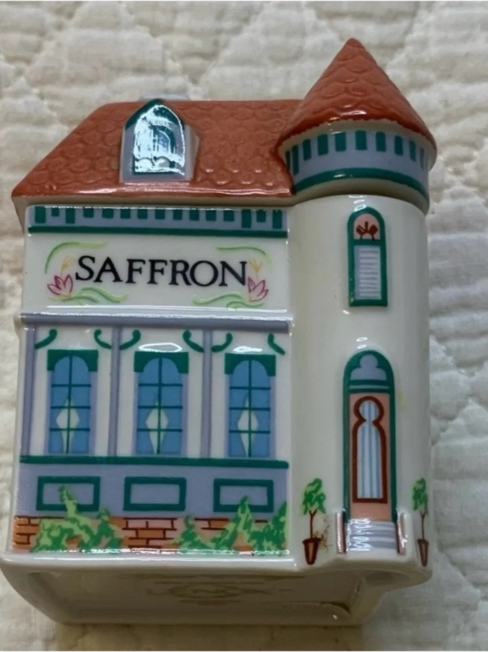 Lenox Spice Village 1989 Vintage Saffron Spice Jar House Replacement